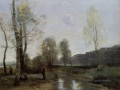 Canal en Picardi plein air Romanticismo Jean Baptiste Camille Corot